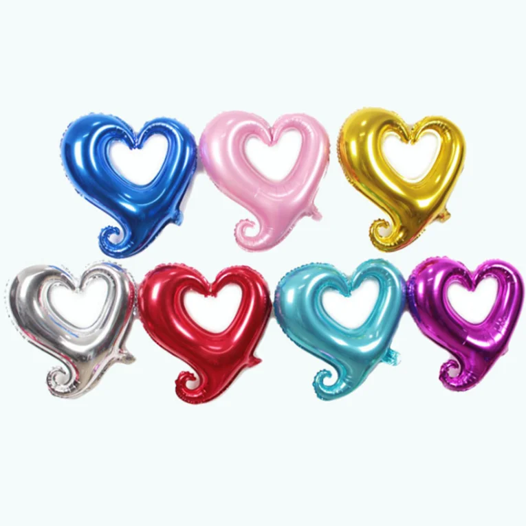 

Free Shipping  Foil Metallic Bling Balloons heart balloon Party Decorations Inflatable Toy baby, Colorful