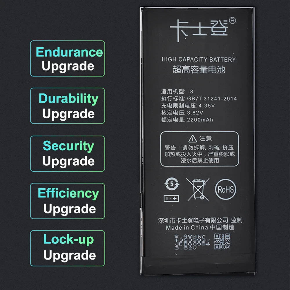 

Battery for IPhone 6s 6 7 8 2370mah 100% new built-in li-polymer replacement battery