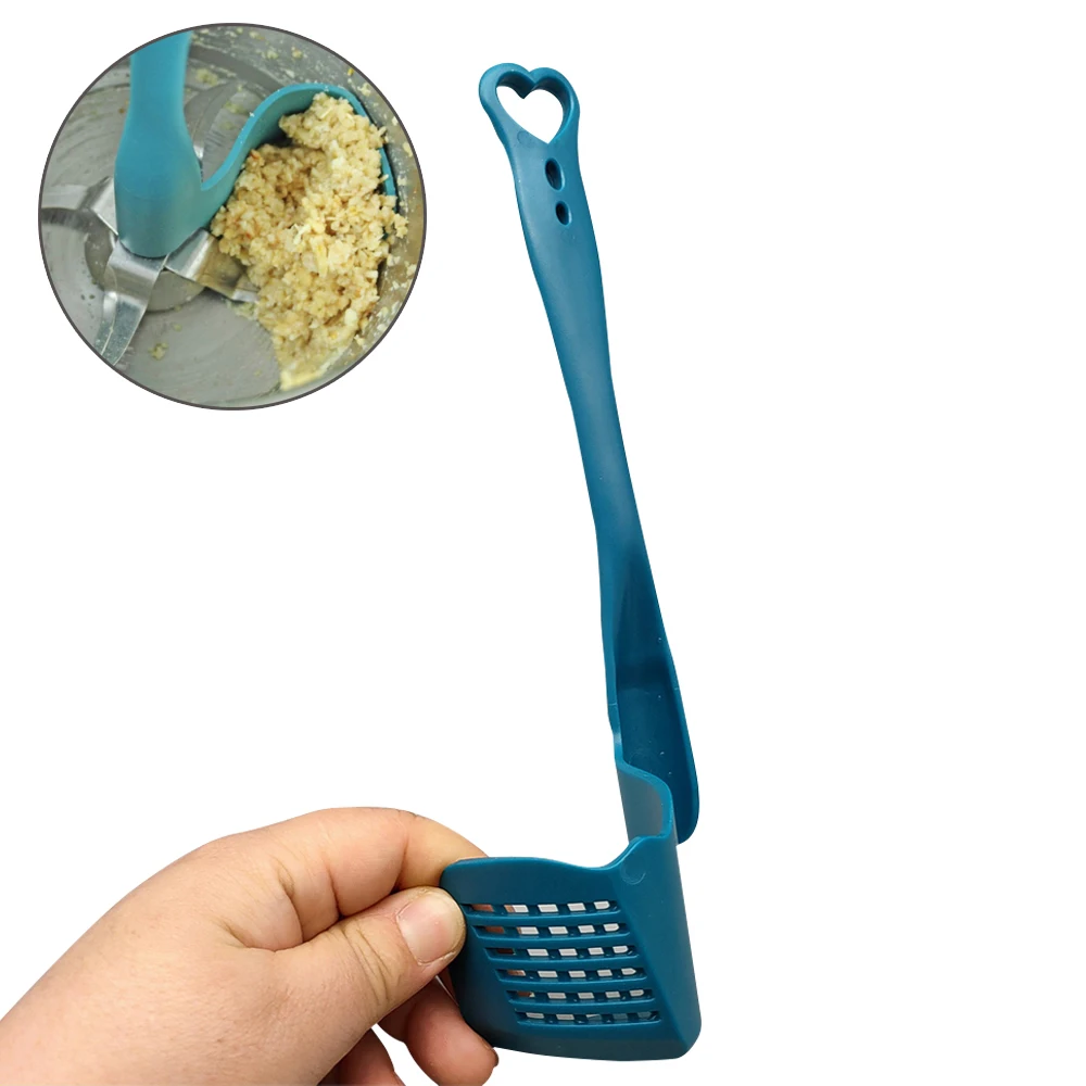 

Wholesale Rotating Spatula For Kitchen Removing Portioning Food Multi-function Rotary Mixing Drums Spatula, A generation of dark blue