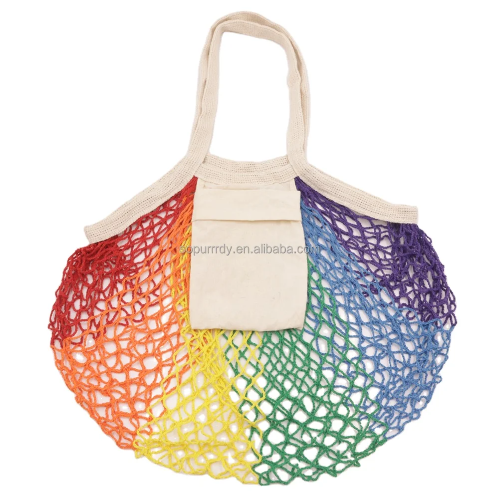 

Sopurrrdy 100% Cotton Canvas Mesh Bags and Mesh Fruit Shopping Carrier Bags, Natural