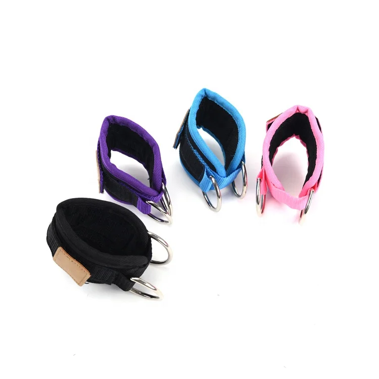 

Weight Lifting Gym Ankle Straps for Cable Machines, Pink , blue,purple,black