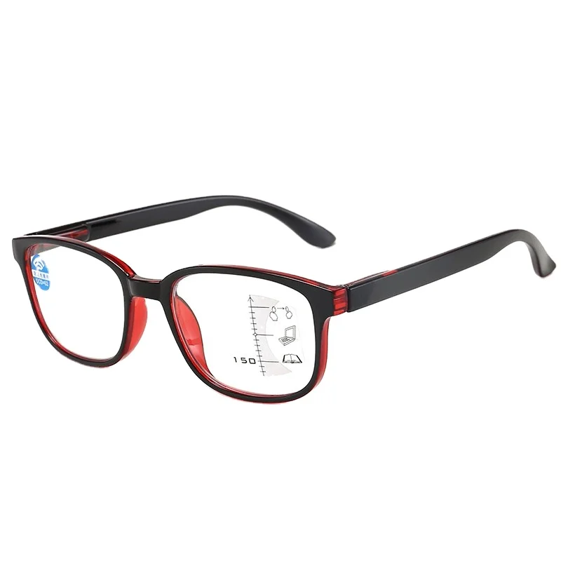 

[RTS]New Designer Retro Progressive Multifocal Blue Light Dropping Rectangle Reading Glasses For Men And Women