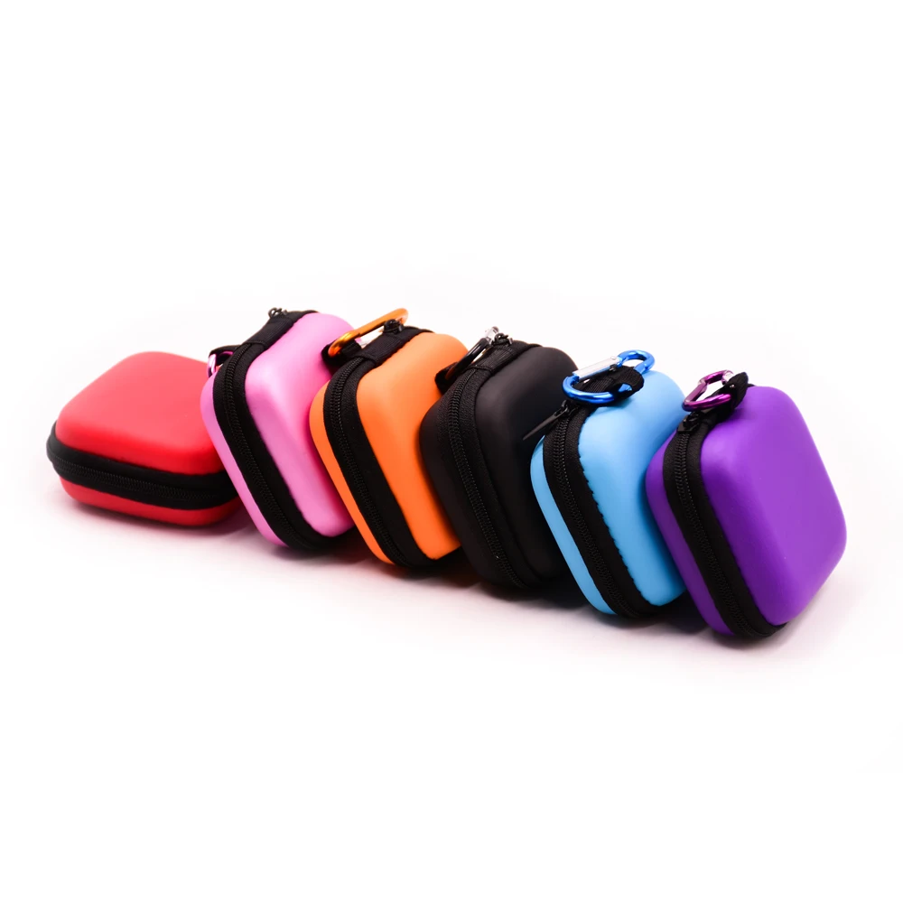 

Factory Whosale Price EVA Shockproof Carrying Earbud Case Storage Pouch Box for earphone, Pink,blue,purple,