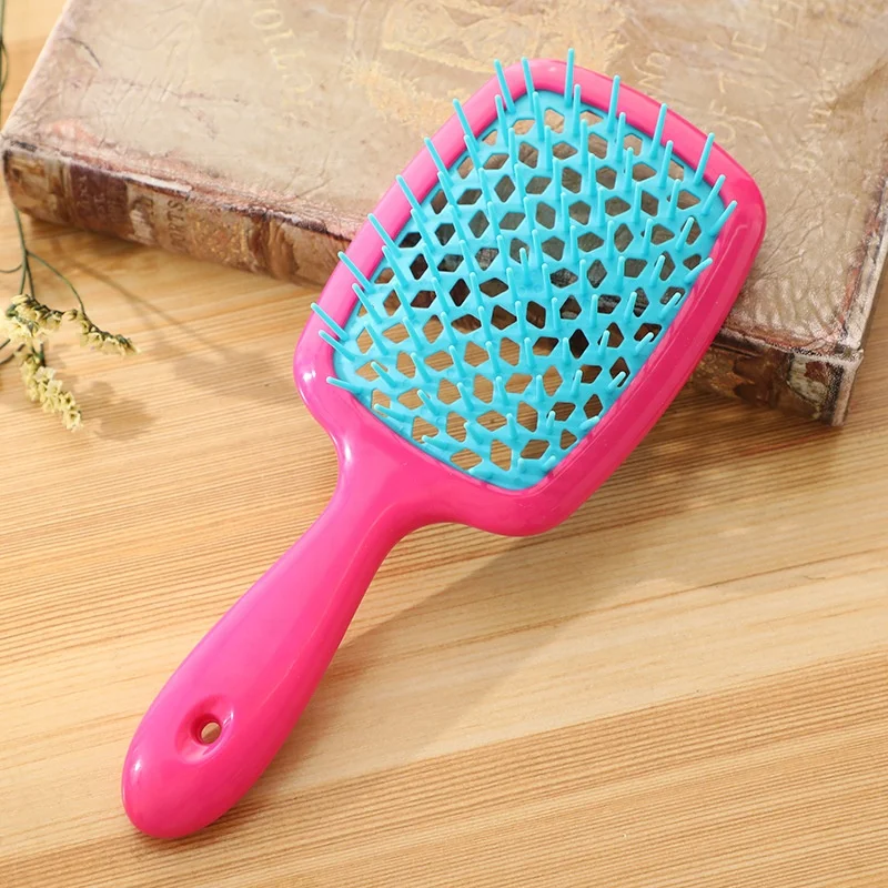 

Hot Sales Hollow Comb new Candy Color Hair Brush Hair Salon CombMesh Massage Portable for Salon Hollow Comb