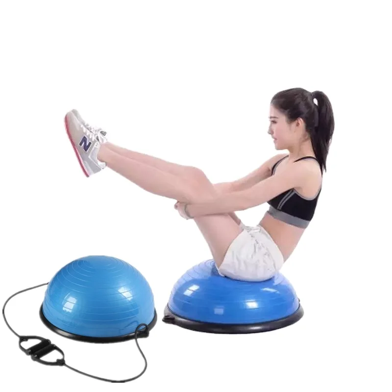 

In Stock Wholesale Custom Wave Speed Ball Inflatable Yoga Non Slip Half Balance Yoga Ball