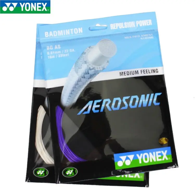 

Yonex badminton racquet string BGAS AEROSONIC 10M, White