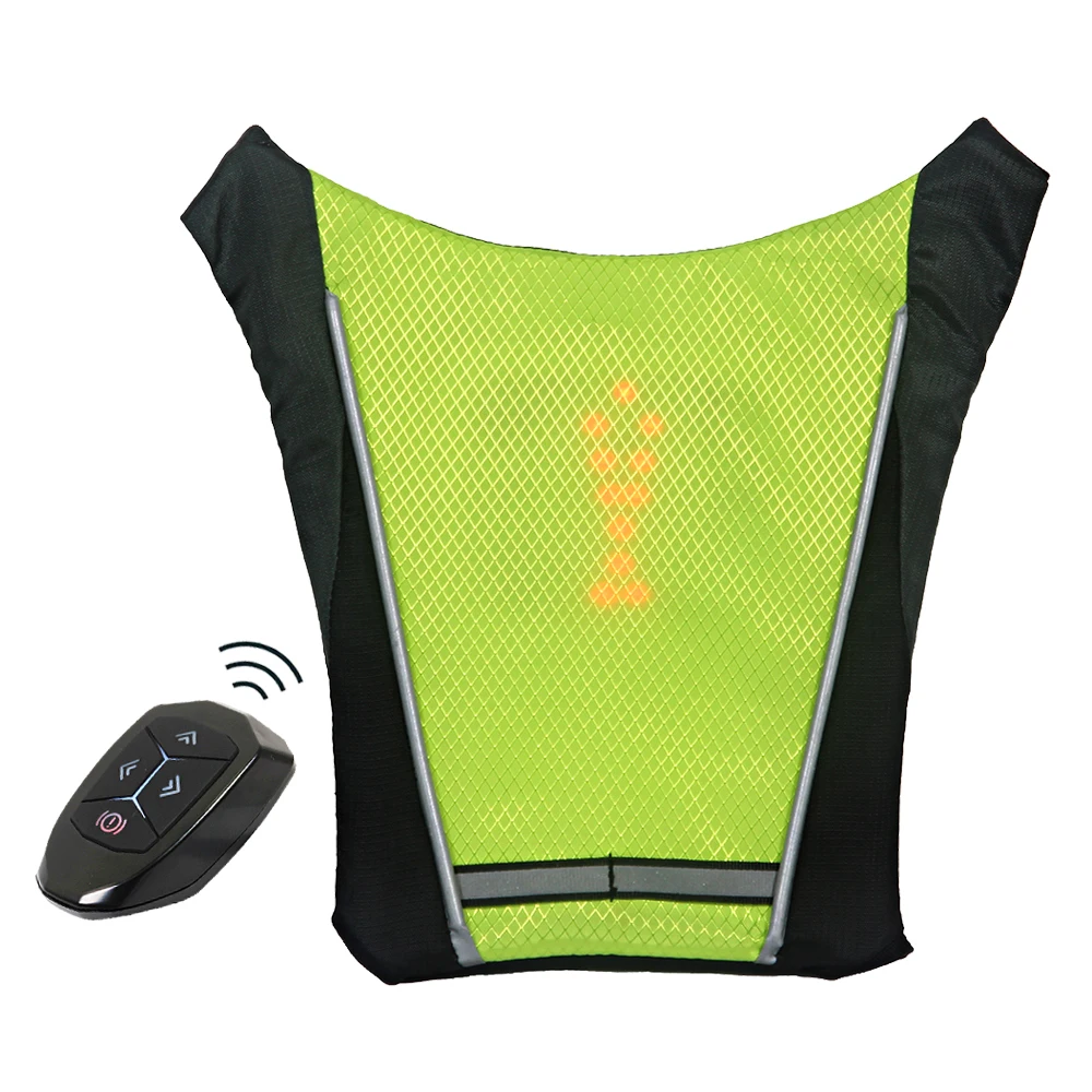 

Hot selling running hiking jogging chaleco cycling 48 LED Reflective safety Traffic Lights Indicator turn signal vest, Customized