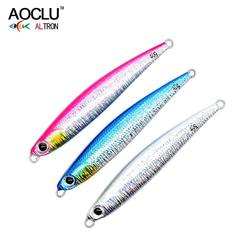 

AOCLU wobblers Super Quality 3 Colors 12g Metal fast Jig Hard Bait Sinking Stick Fishing lures Bass Fresh Salt Water Jigging