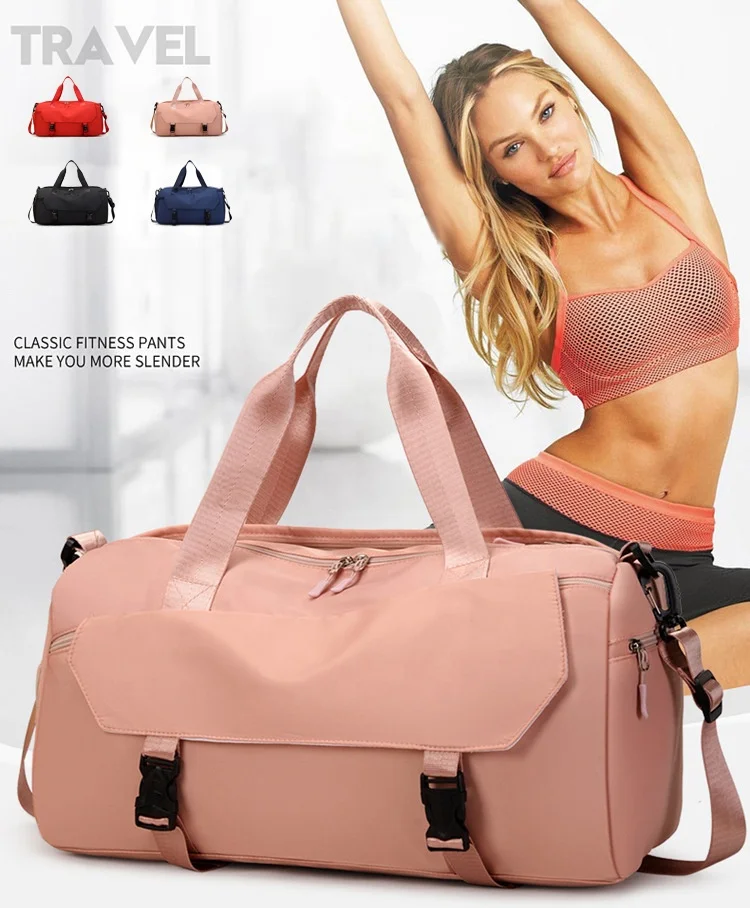 

Colorful Sports New Custom Sac De Tas Tasche Bolsa De Yoga Dry Wet Waterproof Gym Bag with Shoe Pocket Luggage Trolley Holder