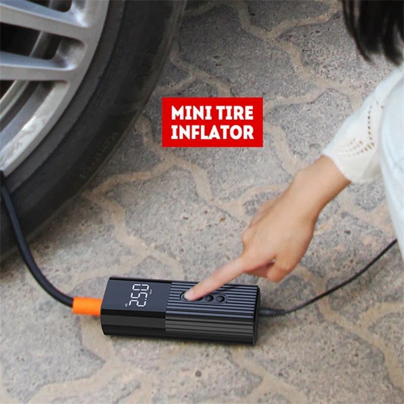 
12V Tire Inflator Air Compressor Digital Portable Electric Car Tyre Inflator Air Pump for Car Bike Ball 
