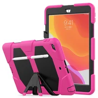 

New Anti-fall Rugged Foldable Kickstand Pencil Holder Case For iPad 10.2 inch 2019 Protective Case with screen protector