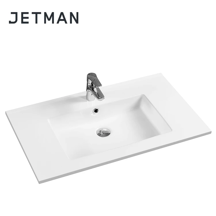 
JM4012-81 810*460*160 hot sale rectangular thin edge cabinet bathroom wash basin sink 