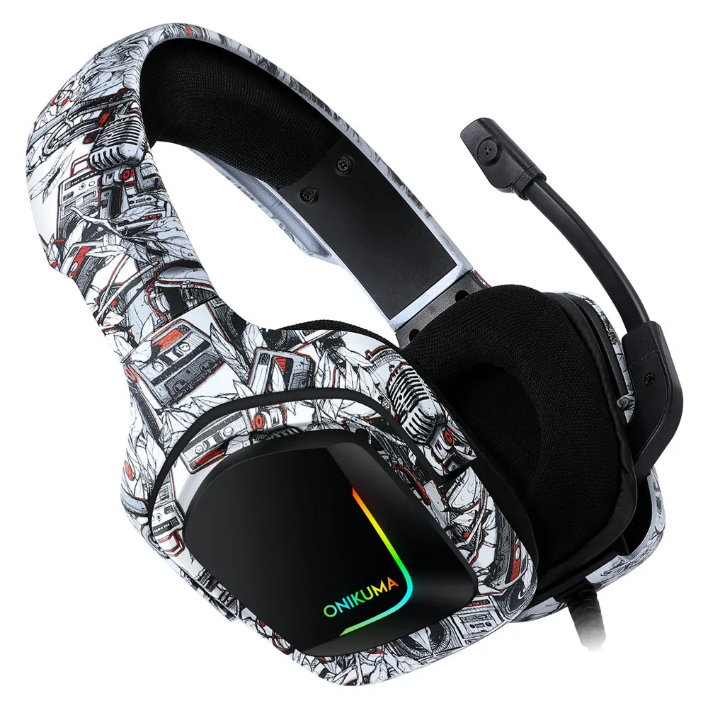 

ONIKUMA K20 Camouflage Noise cancelling gaming headset PS4 surround sound Gaming Headphones with Mic for Laptop and Desktop xbox