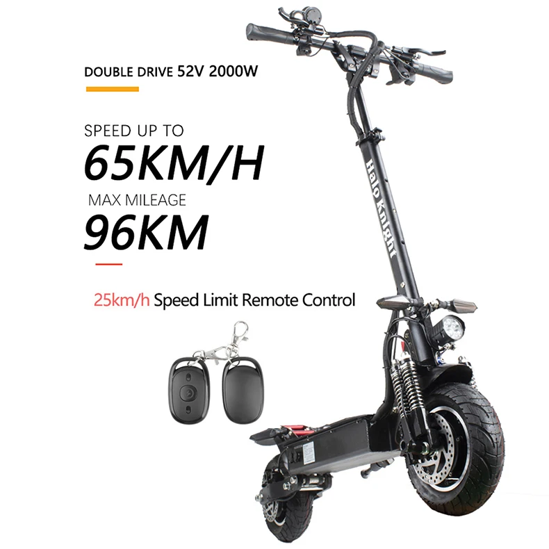 

Halo Knight T104 65KM/H Electric Fast Scooters 52V Moped Electric Scooter Adult E-scooter Electric Motorcycle 2000W