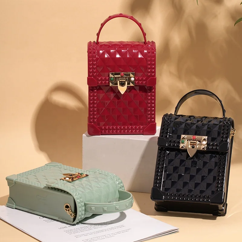 

Wholesale women bag handbags 2021 New PVC shoulder handbag jelly bag luxury ladies woman hand bags candy jelly purse handbags, 14 color options