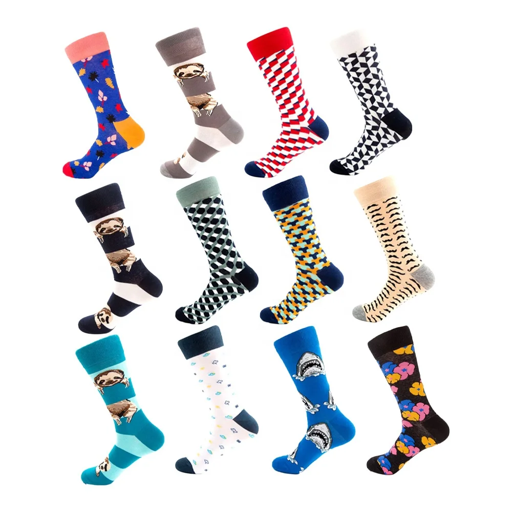 

Quentin Mens  Hit Most Free Sample Low Moq Happy Funny Fashion Crew Cotton Design Your Own Unisex Logo Custom Socks