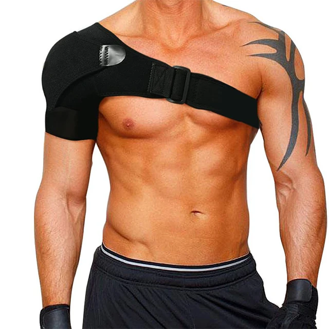 

JOGHN Single Elastic Shoulder Support Gym Sport Ordinary Size Elastic Shoulder Pad for adult, Black
