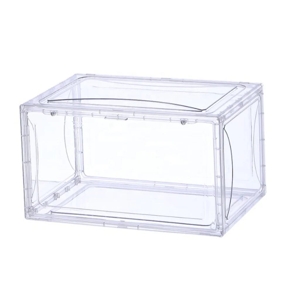 

Arriart High-top Basketball Shoe Box Moisture-proof and Dust-proof Plastic Acrylic Transparent Magnetic Storage Shoe Box, Clear