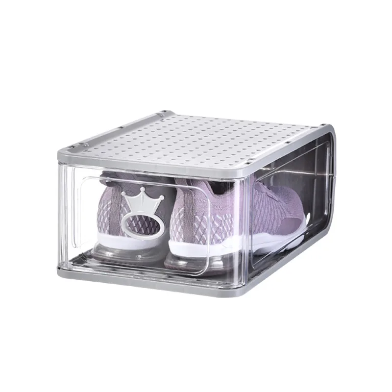 

Amazon 2022 hot sale storage shoe cabinet transparent plastic shoe box thickened folding removable shoe box