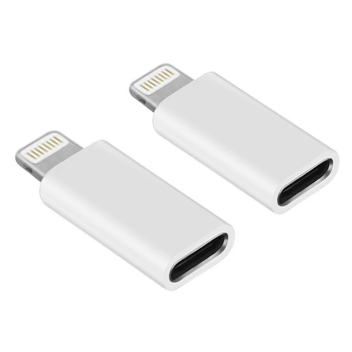 

Hot selling USB Type C female Data and Charge Adapter to lightning male adapter, White and black