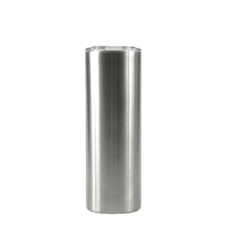 

Sell Cups Double Walled Straight Sublimation 20 oz Stainless Steel Skinny Tumbler With Straws and lid