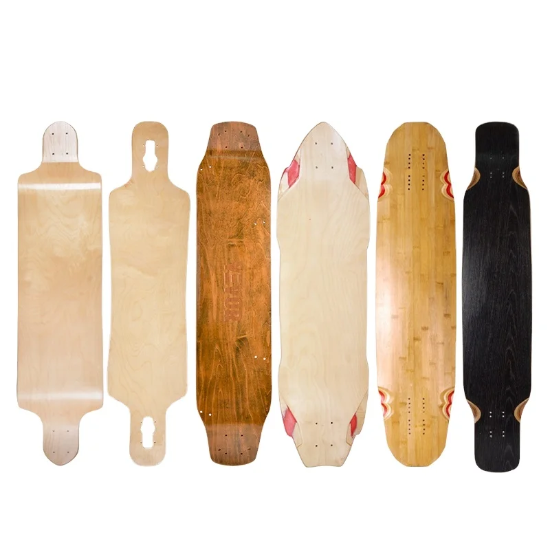 

Pro Parts Wholesale Custom Blank Canadian Maple Longboard Fishboard Fitness Skateboard Decks, Customizable