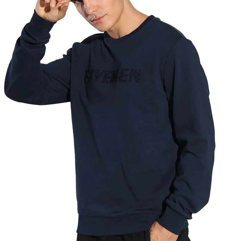 

Crew Neck Sweatshirt High Quality Embroidered Gym Bulk Plain Crew Neck Custom Logo Mens Men's Hoodie Pullover Customized Color