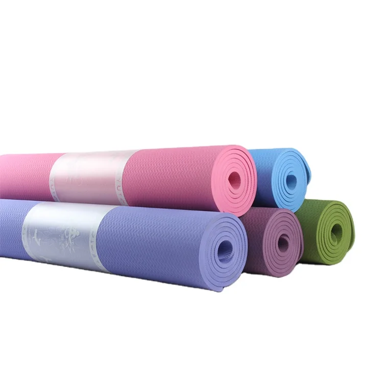

Good quality 4mm thickness custom double layer two color 100% tpe yoga mat