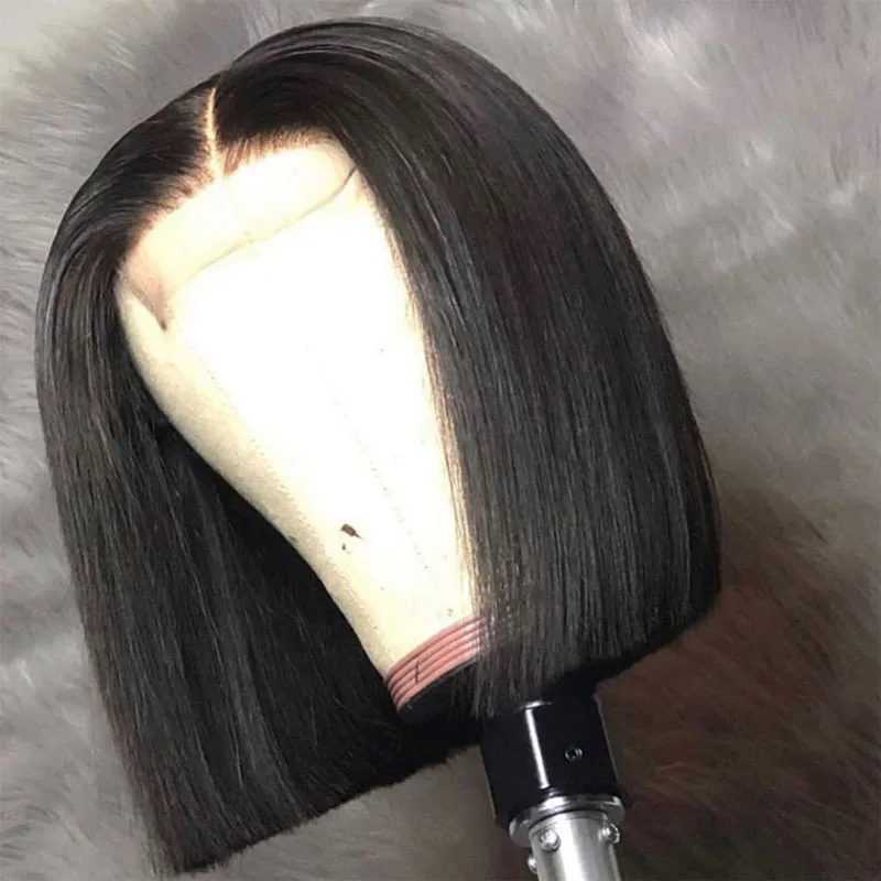 

Lace Front Wigs Human Hair Short Bob Wigs 180% Density 4x4 Lace Closure Straight Bob Remy Hair Wigs for Black Women