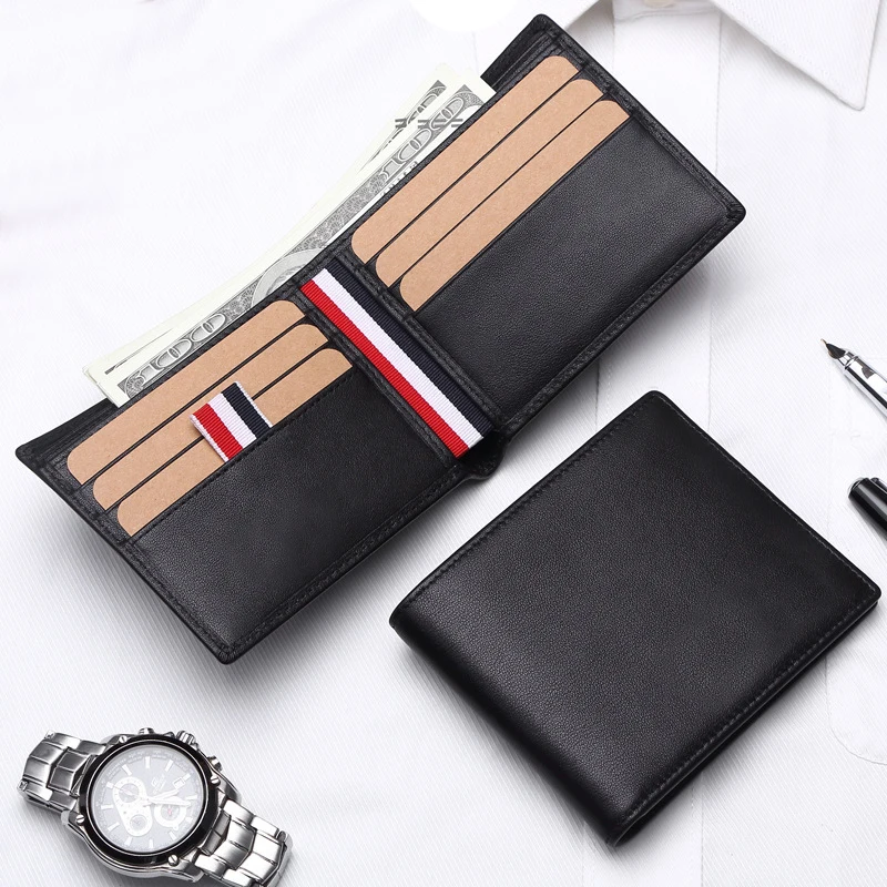 

HENGLIDA Custom Pu Leather Rfid Blocking Purse Casual Small Mini Leather Wallets Gents Mens Slim Wallet, Customized color
