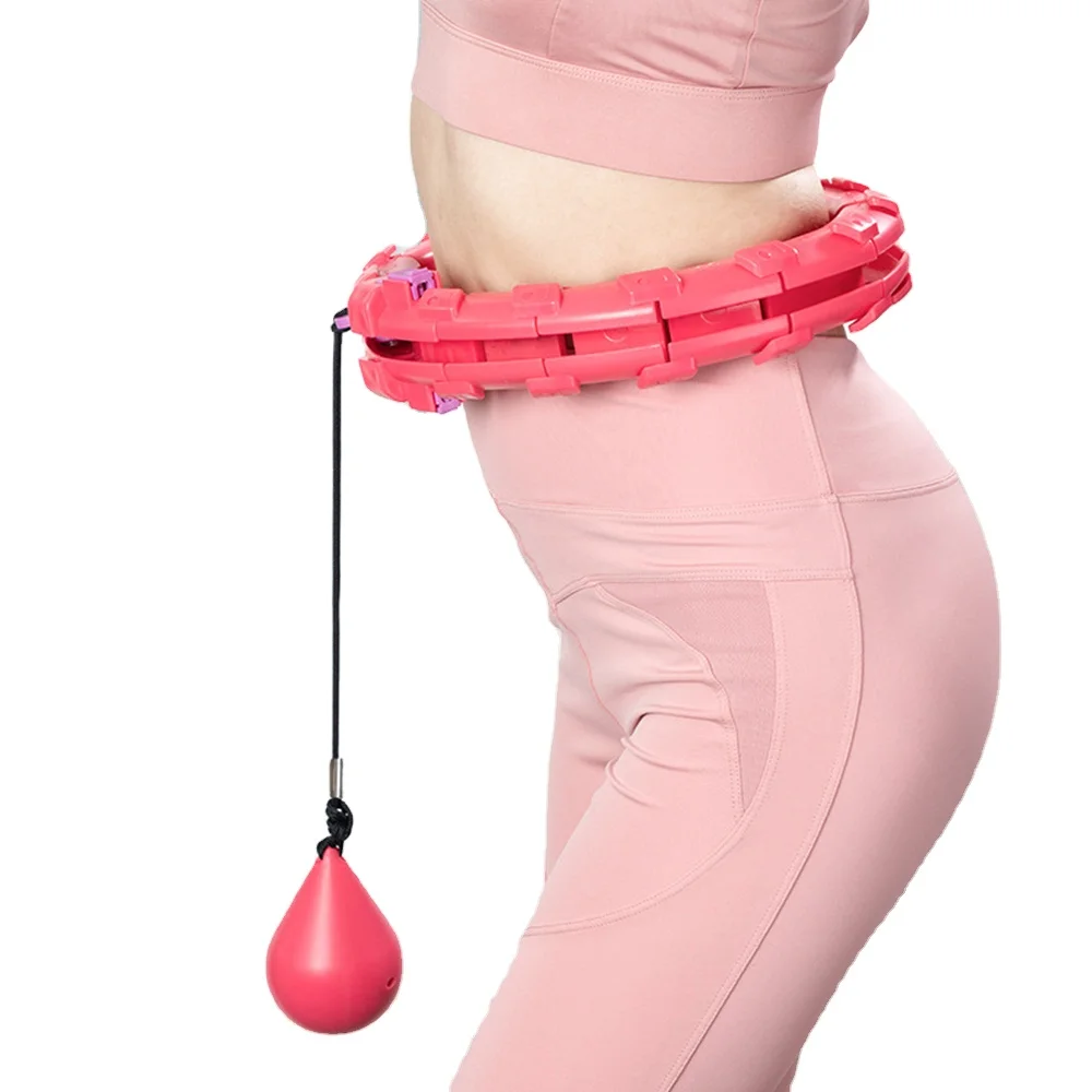 

Abdominal Thin Waist Exercise Detachable Massage Hoops Fitness Equipment Gym Home Training Weight Loss Adjustable Sport Hoops, Pink, blue and purple