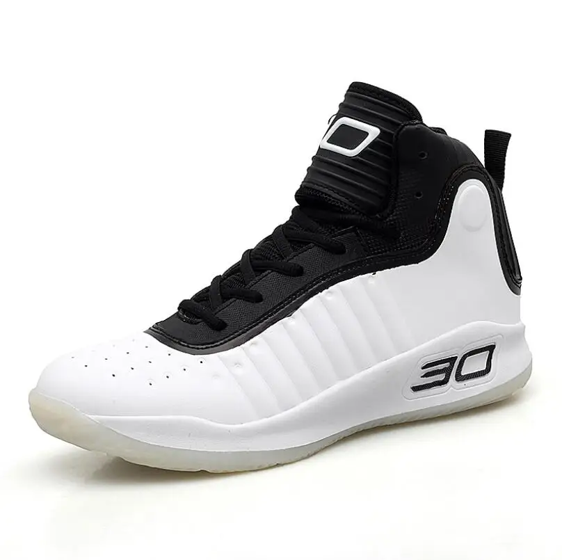 

New high-top Curry with the same breathable casual non-slip shock-absorbing basketball shoes for lovers, White, black, blue, red, black and white, colorful