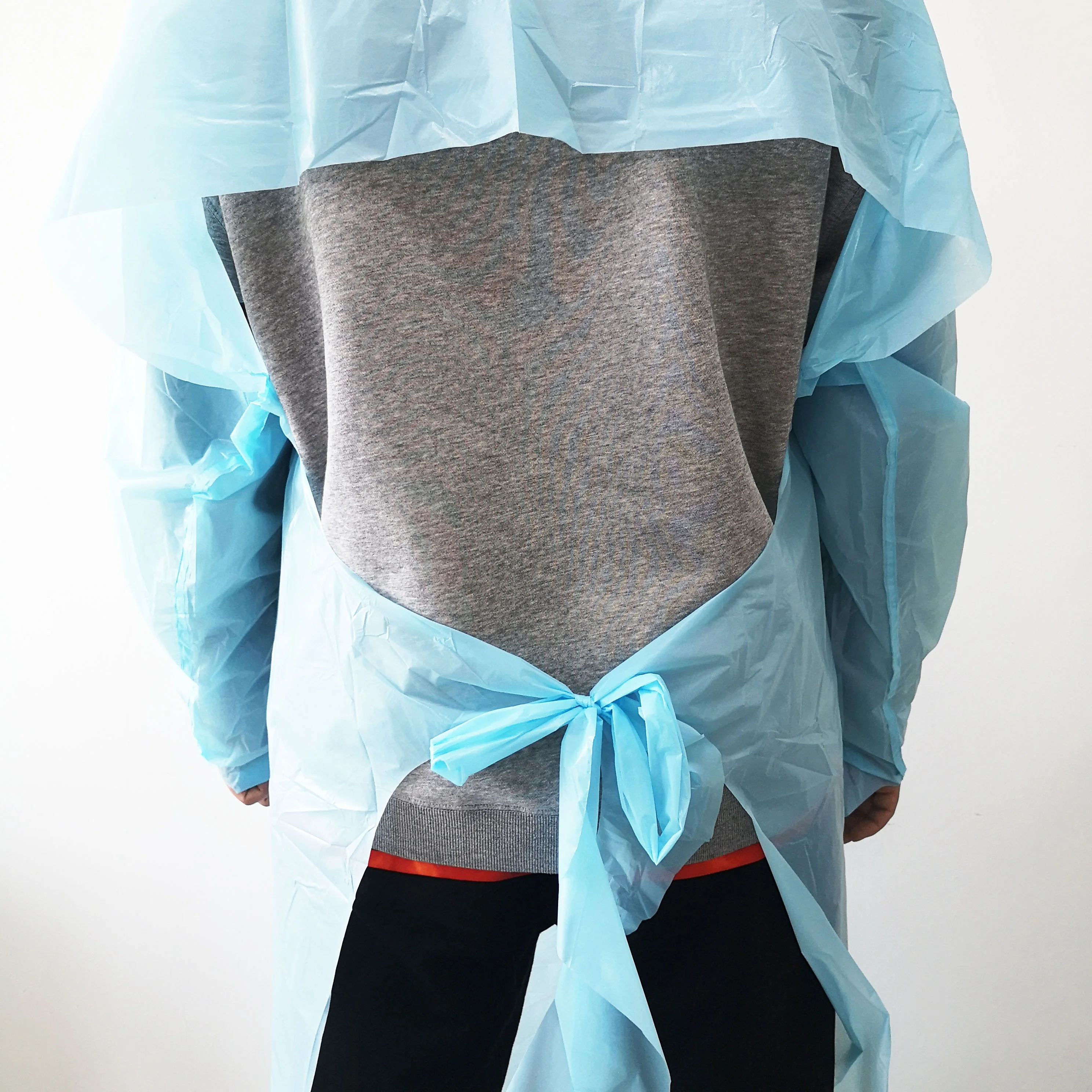 Wholesale Waterproof Blue Thumb Loop Disposable Cpe Apron Buy