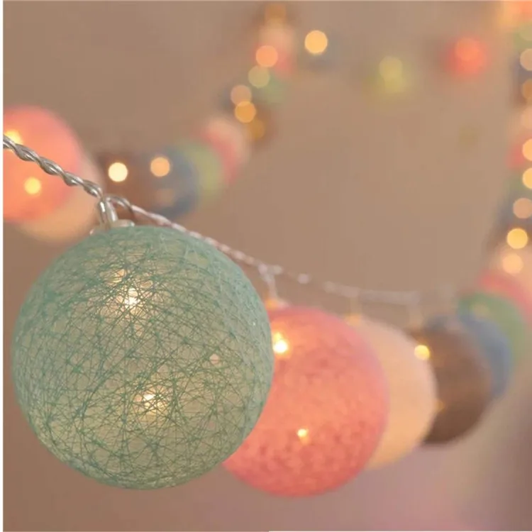 
Indoor decoration christmas holiday lights, customized led motif light yarn ball shaped led lamp 