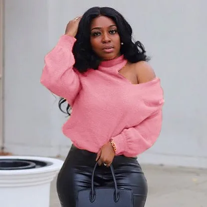 

2022 Fall Spring Clothing Womens Long Sleeve Cold Shoulder Blouse Woman Tops Fashionable Top Women Blouses, Orange,red,coffee,pink,black