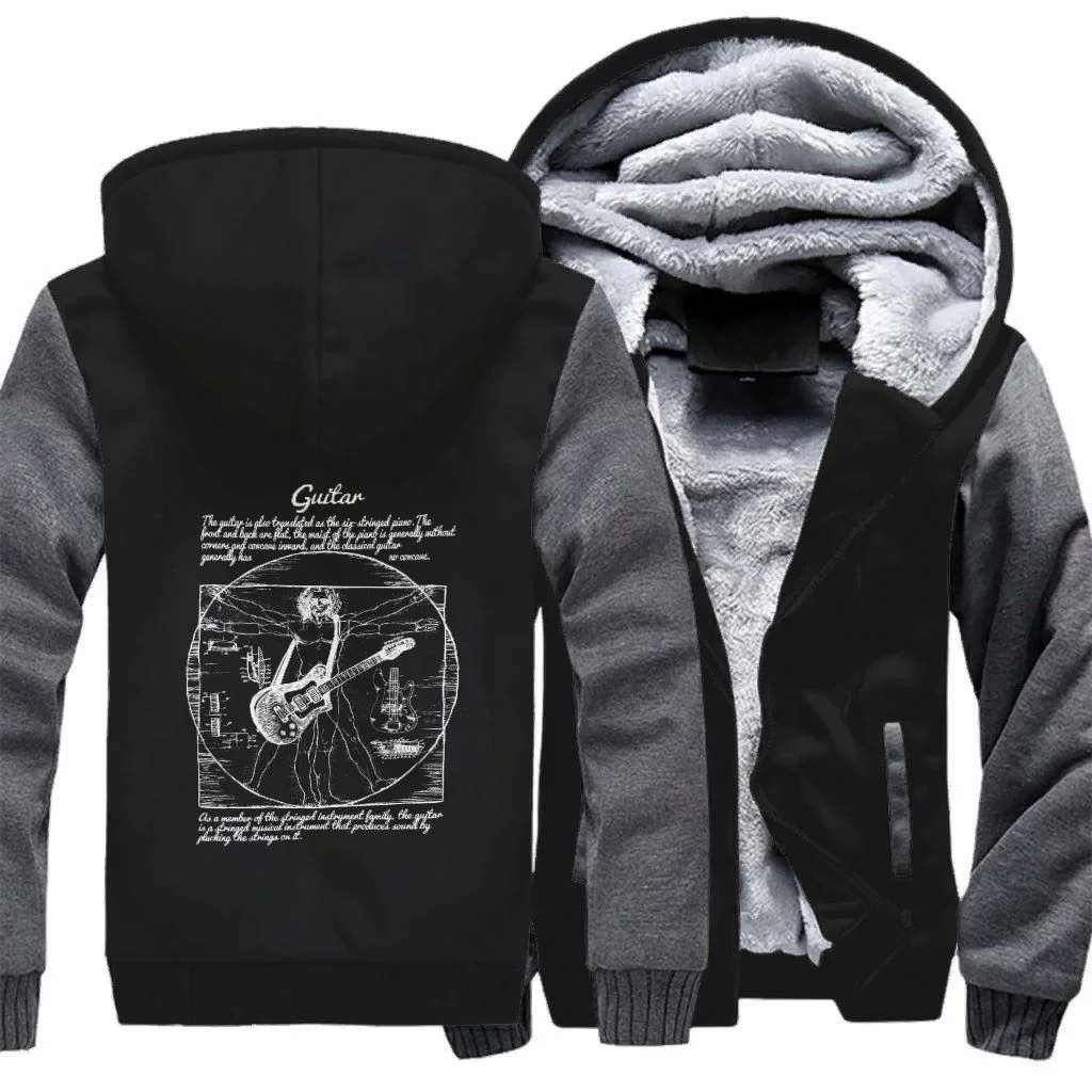 

2022 Men Clothes Factory Popular Cotton Darwin And Guitar Men's Hoodies Plus Size