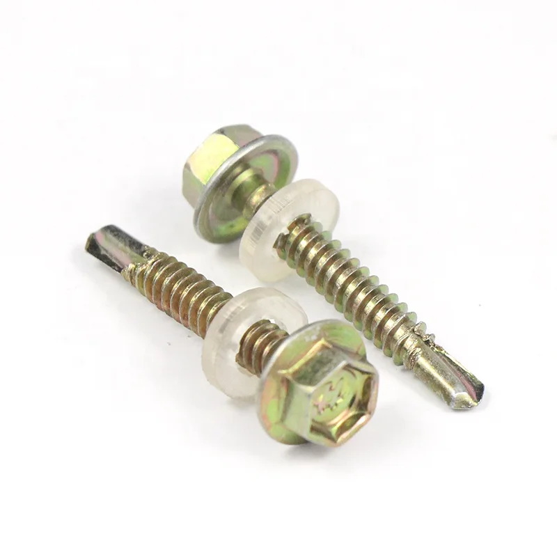 Hex Self Drilling Screw with Epdm Washers Roofing Screw  Hexagon Hexa Head Self Drilling Screw