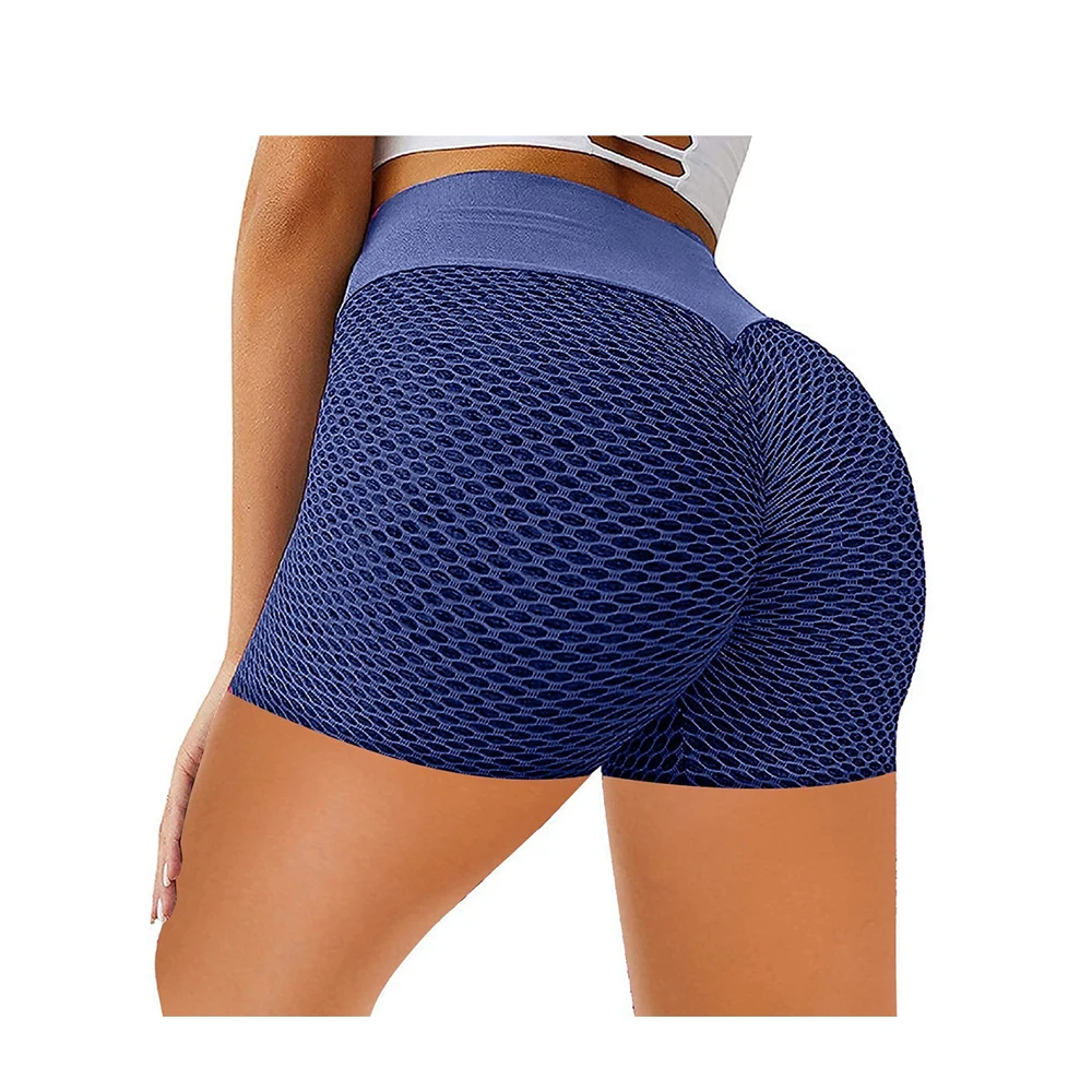 

High quality jacquard honeycomb peach hip high waist shorts yoga shorts