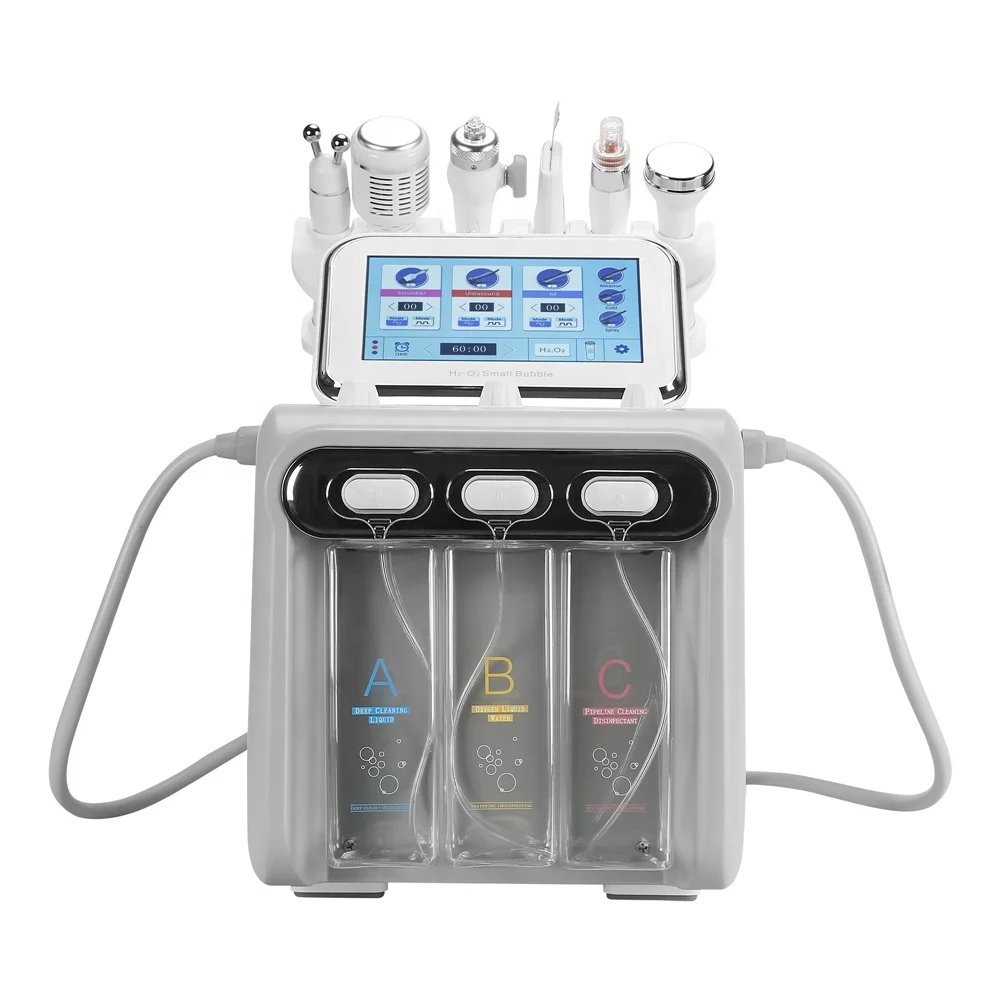 

6 In 1 Multifunctional hydrogen oxygen bubbles Beauty Instrument Facial Hydro Microderma brasion Machine Water Dermabrasion Mach