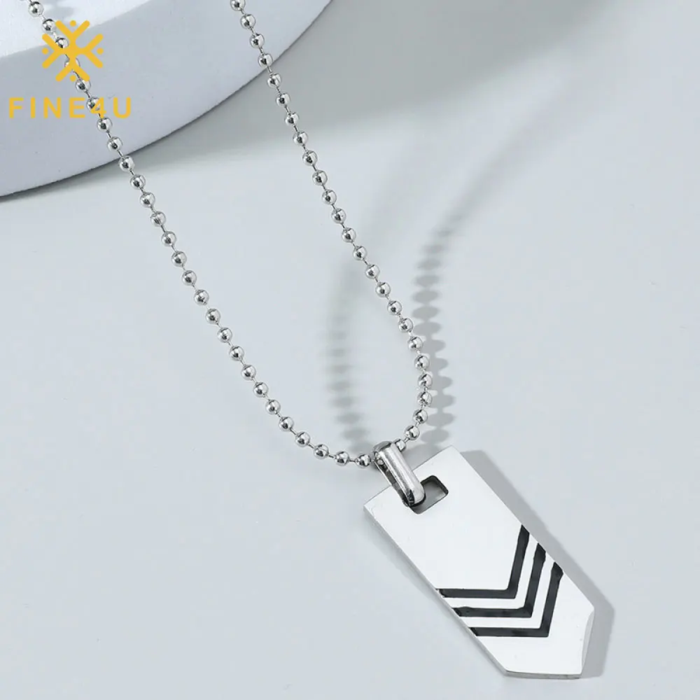 

New Arrival Men Necklace Fashion Hip Hop Stainless Steel Arrow Pendant De Collares Para Hombre