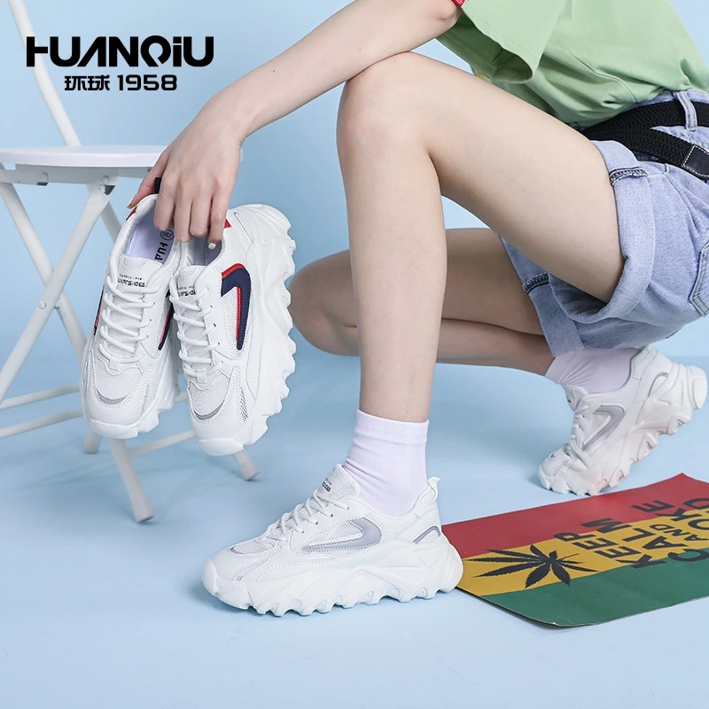 

HA120 HUANQIU China Famous Brand Custom Logo New Stylish Comfortable Womens Sneakers