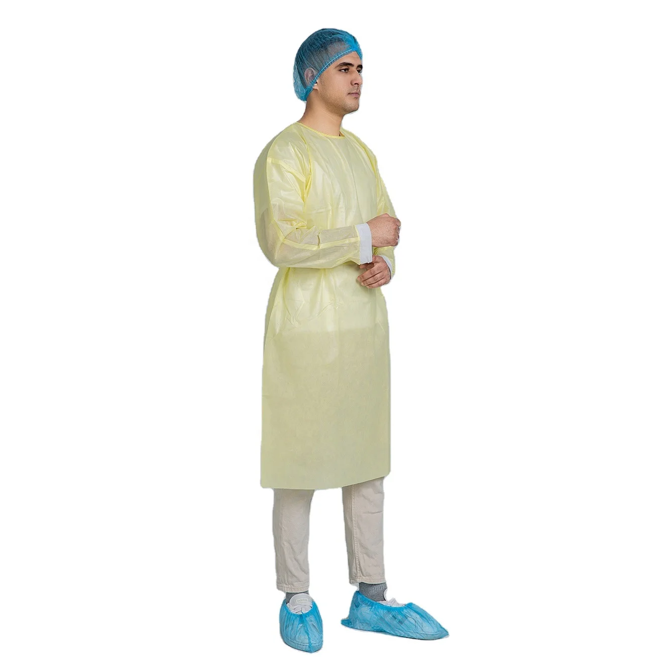 

Disposable isolation gown SMS protective robe ppe gown on stock Immediate delivery, Pink, blue, yellow, dark blue, green, dark green and other option.