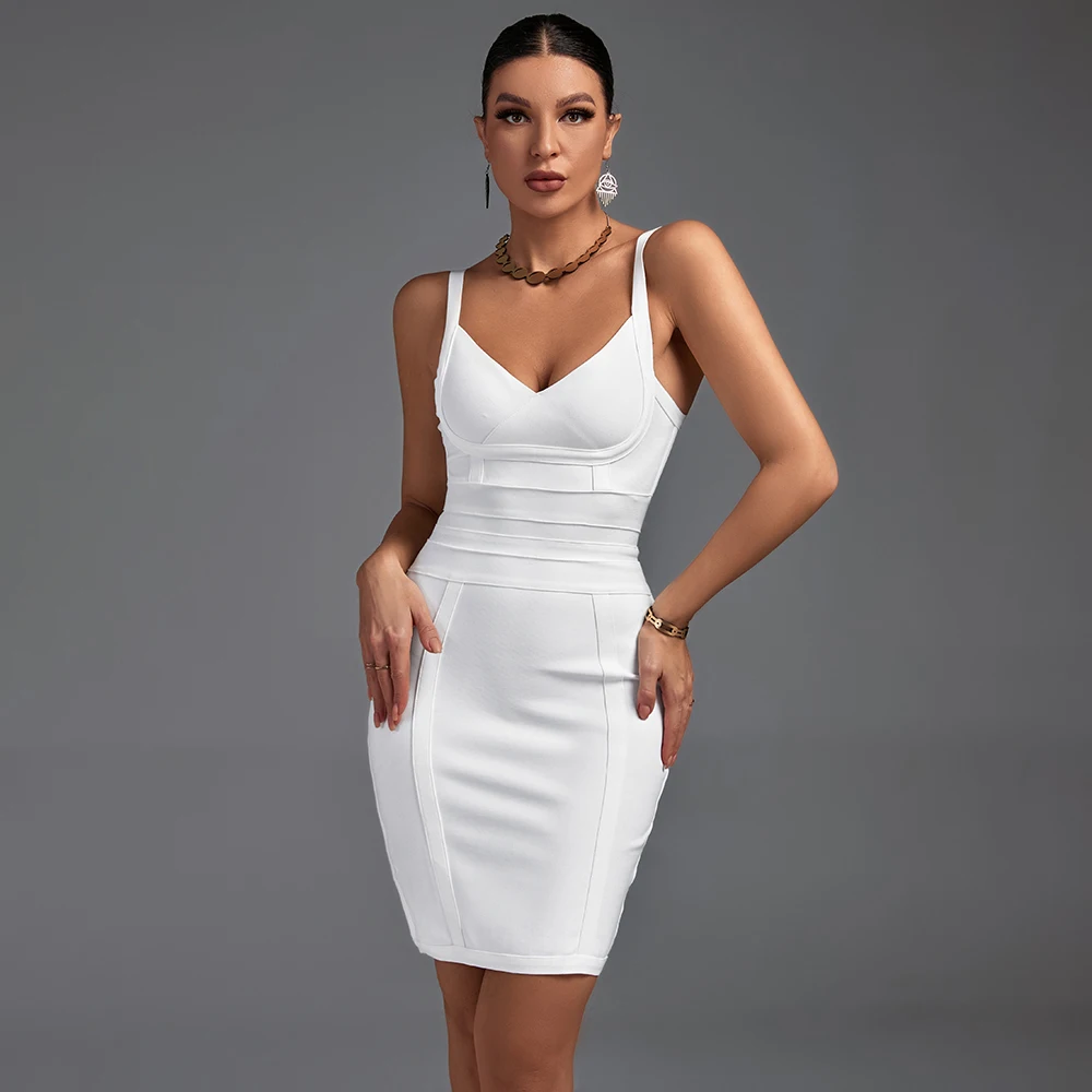 

2021 New Stylish Sexy Women Spring Strap Bandages Dress Backless Solid Bodycon Clubwear Dresses for Ladies