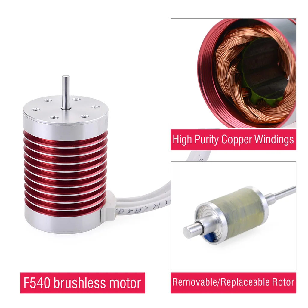 Surpass Hobby F540 Electric wheel hub motor 12v dc 5900kv 2600kv 5000kv brushless motor for 1:10 rc car parts