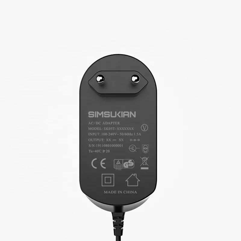 

Shenzhen Simsukian slim acc male dc black white pc fast charging the power Chinese ac-dc switch adapter