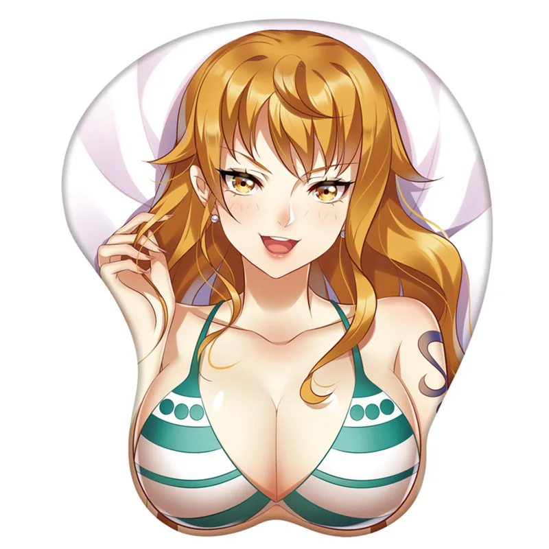 

No MOQ soft rubber 3d japanese girl sexy breast mouse pad OEM cartoon anime custom printed silicone mousepads wrist pad as gift, Customer design color