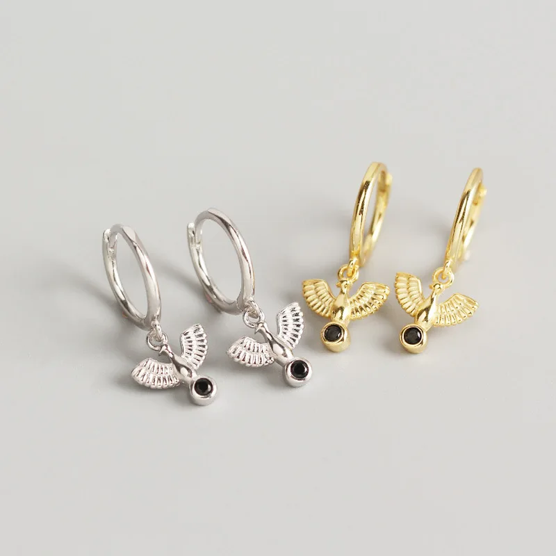 

Light Luxury 18k Gold Plated 925 Sterling Silver Jewelry Animal Earrings Hoop Gift Jewelry