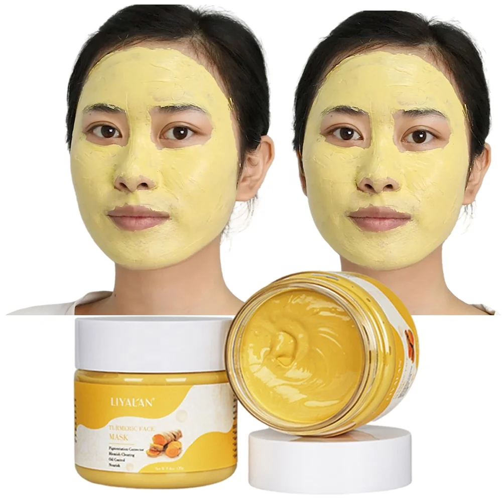 

Custom Facial Mask Tumeric Bentonite Skin Care Detox Whitening Anti Acne Turmeric Clay Mask