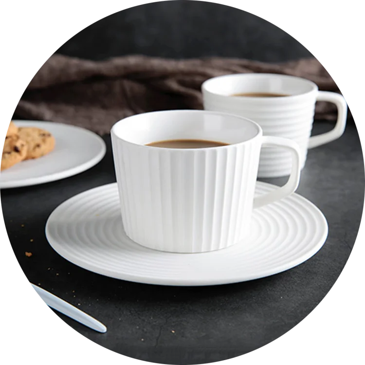 Real Gold Handle High Quality Color Glazed New Bone China Ceramic Coffee Tea Cup With Saucer