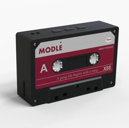 

New trending product custom logo super bass stereo sound cassette shaped wireless mini blue tooth portable speaker